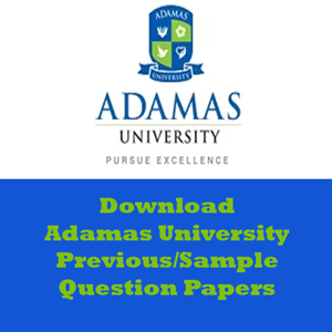 Adamas University Question Papers