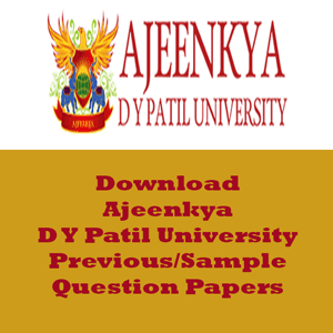 Ajeenkya D.Y. Patil University Question Papers