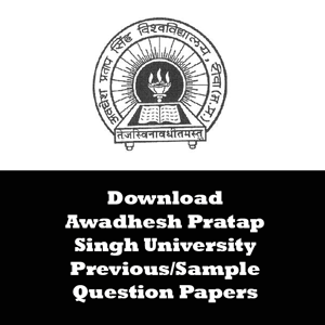 Awadhesh Pratap Singh University Question Papers