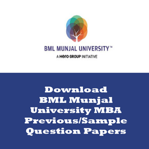 BML Munjal University Question Papers