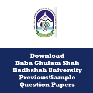 Baba Ghulam Shah Badhshah University Question Papers