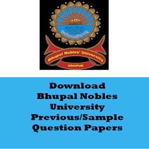 Bhupal Nobles University Question Papers