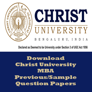 Christ University Question Papers