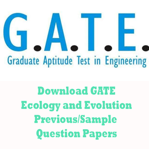 GATE Ecology and Evolution Question Papers