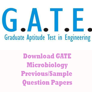 GATE Microbiology Question Papers