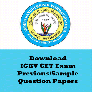 IGKV CET Question Papers