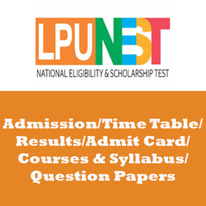 LPU NEST Question Papers