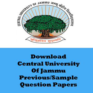 Central University of Jammu Question Papers