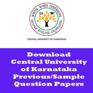 Central University of Karnataka Question Papers