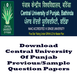Central University of Orissa Question Papers