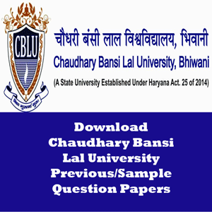 Chaudhary Bansi Lal University Question Papers