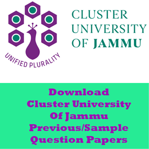 Cluster University of Jammu Question Papers