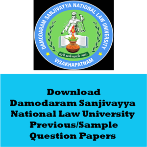 Damodaram Sanjivayya National Law University Question Papers 