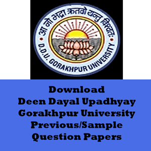 Deen Dayal Upadhyay Gorakhpur University Question Papers 