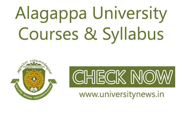 Alagappa University courses and syllabus