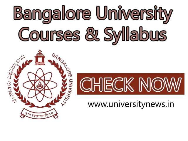 Bangalore University Courses and Syllabus