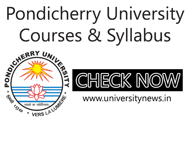 Pondicherry University Courses and Syllabus