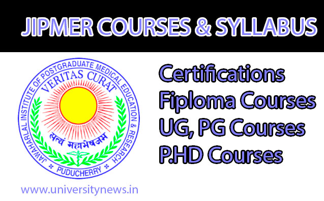 Jipmer Courses and Syllabus